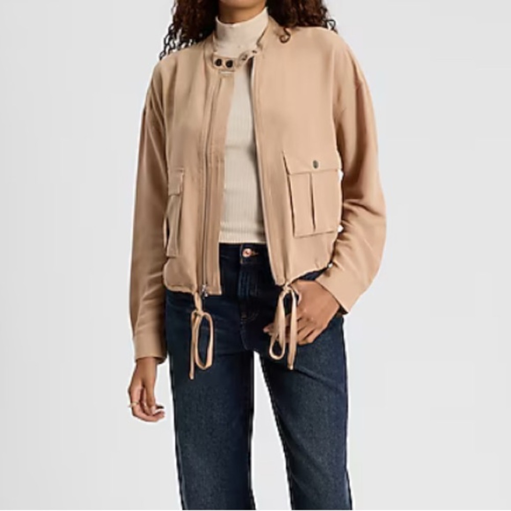 Express Cargo Pocket Cropped Jacket M Pecan